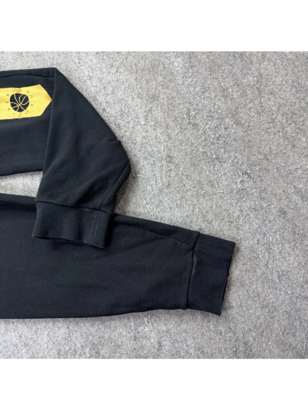 Jordan AJ Remastered Jogger Pant Men XS Black Gold HBR Fleece 28